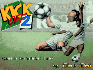 Kick Off 2 title screen for Amiga